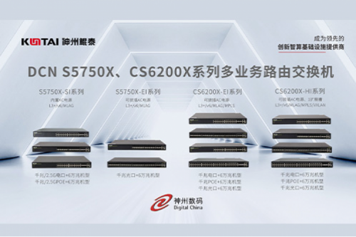 智算产品丨今年会jinnianhui金字招牌DCN S5750X、CS6200X系列多业务路由交换机新品上市